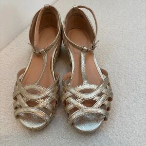 Chic Gold Strappy Heels
